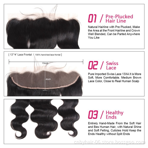 13x4 Swiss Lace Deep Wave Frontal Malaysian Human Virgin Hair Pre Plucked Transparent Swiss Lace Front Deep Curly With Baby Hair